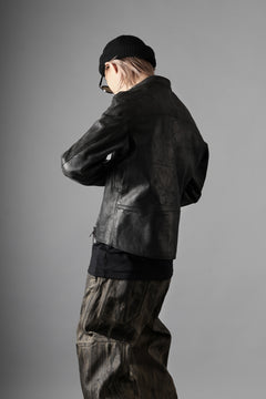 画像をギャラリービューアに読み込む, ierib Detachable Front Panel Jacket / Shiny Nubuck Horse (BLACK)