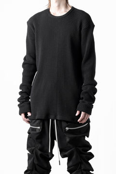 画像をギャラリービューアに読み込む, A.F ARTEFACT exclusive REGULAR FIT TOP / HEAVY WAFFLE JERSEY (BLACK)