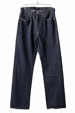 FULLCOUNT WWⅡ Model Brown Cotton Denim Pants / 13.7oz Zimbabwe Selvedge Denim (INDIGO BLUE / ONE WAHED)