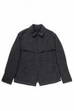 画像をギャラリービューアに読み込む, Y&#39;s for men BLOUSON with HAND STITCH / HOUNDSTOOTH WOOL (BLACK)
