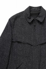 画像をギャラリービューアに読み込む, Y&#39;s for men BLOUSON with HAND STITCH / HOUNDSTOOTH WOOL (BLACK)
