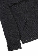 画像をギャラリービューアに読み込む, Y&#39;s for men BLOUSON with HAND STITCH / HOUNDSTOOTH WOOL (BLACK)