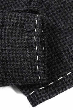 画像をギャラリービューアに読み込む, Y&#39;s for men BLOUSON with HAND STITCH / HOUNDSTOOTH WOOL (BLACK)