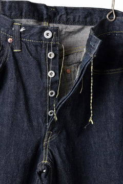 画像をギャラリービューアに読み込む, FULLCOUNT WWⅡ Model Brown Cotton Denim Pants / 13.7oz Zimbabwe Selvedge Denim (INDIGO BLUE / ONE WAHED)