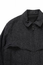 画像をギャラリービューアに読み込む, Y&#39;s for men BLOUSON with HAND STITCH / HOUNDSTOOTH WOOL (BLACK)
