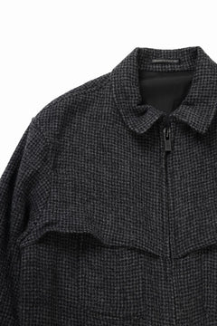 画像をギャラリービューアに読み込む, Y&#39;s for men BLOUSON with HAND STITCH / HOUNDSTOOTH WOOL (BLACK)
