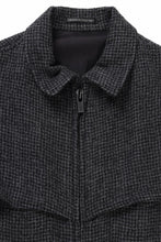 画像をギャラリービューアに読み込む, Y&#39;s for men BLOUSON with HAND STITCH / HOUNDSTOOTH WOOL (BLACK)
