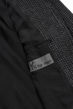 画像をギャラリービューアに読み込む, Y&#39;s for men BLOUSON with HAND STITCH / HOUNDSTOOTH WOOL (BLACK)