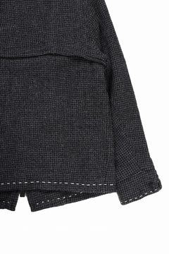 画像をギャラリービューアに読み込む, Y&#39;s for men BLOUSON with HAND STITCH / HOUNDSTOOTH WOOL (BLACK)