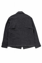 画像をギャラリービューアに読み込む, Y&#39;s for men BLOUSON with HAND STITCH / HOUNDSTOOTH WOOL (BLACK)