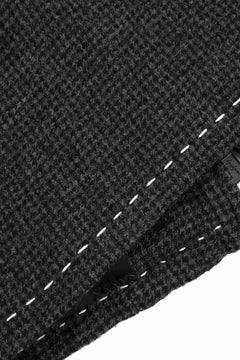画像をギャラリービューアに読み込む, Y&#39;s for men BLOUSON with HAND STITCH / HOUNDSTOOTH WOOL (BLACK)