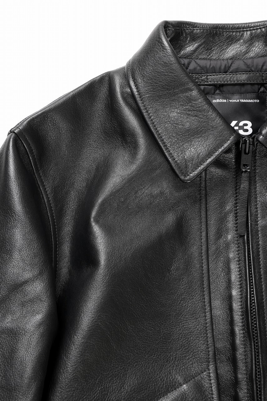 画像をギャラリービューアに読み込む, Y-3 Yohji Yamamoto LEATHER BOMBER JACKET (BLACK)