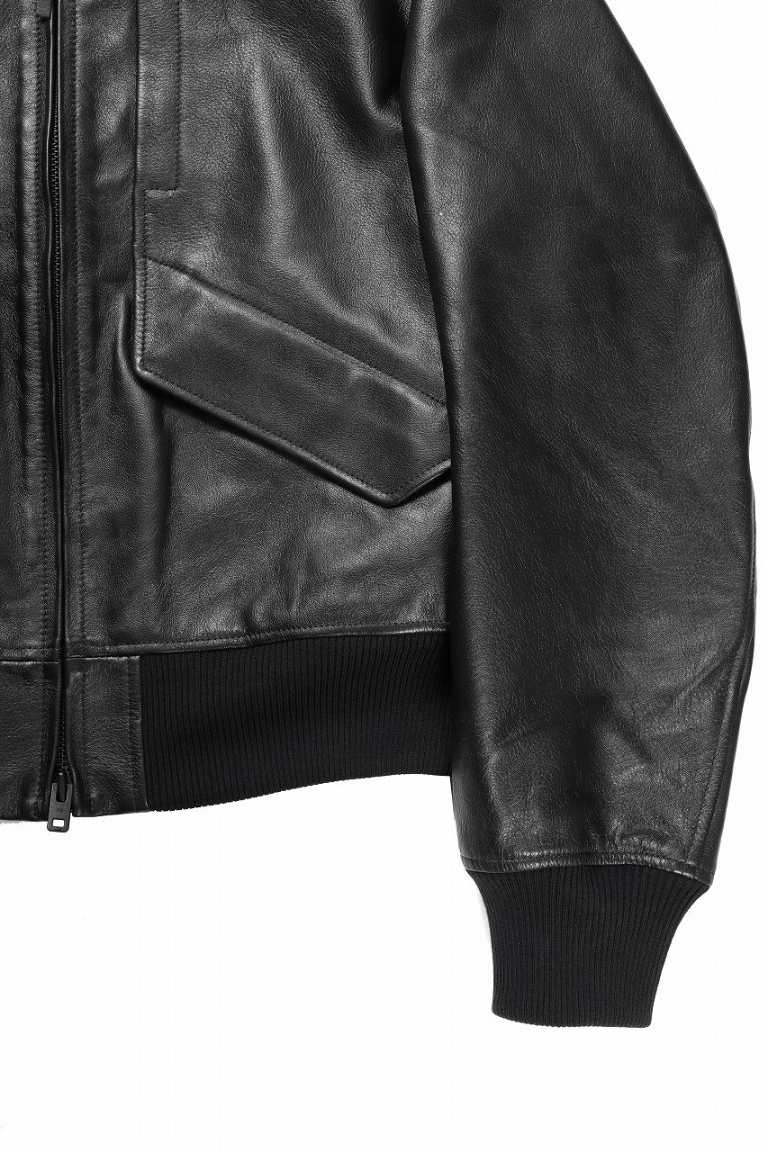 画像をギャラリービューアに読み込む, Y-3 Yohji Yamamoto LEATHER BOMBER JACKET (BLACK)