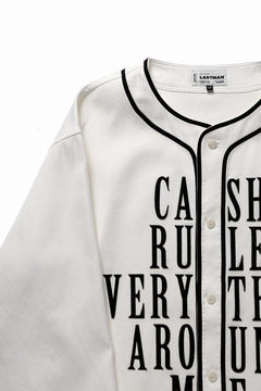 Load image into Gallery viewer, LASTMAN BASEBALL SHIRT &quot;C.R.E.A.M&quot; (L/S) (WHITE)