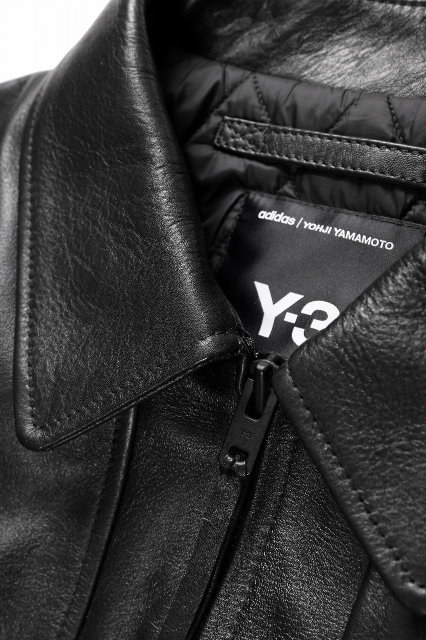 画像をギャラリービューアに読み込む, Y-3 Yohji Yamamoto LEATHER BOMBER JACKET (BLACK)
