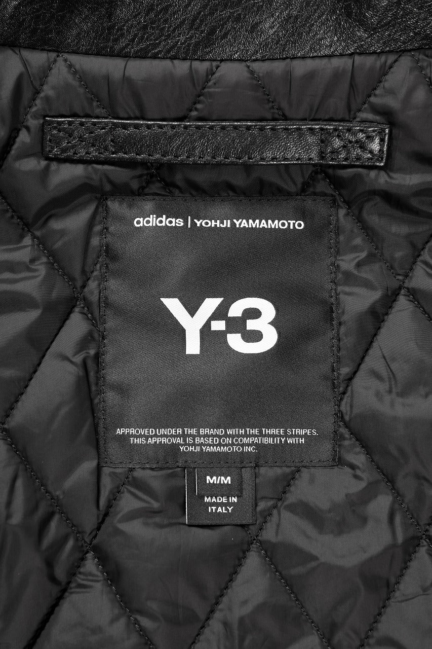 画像をギャラリービューアに読み込む, Y-3 Yohji Yamamoto LEATHER BOMBER JACKET (BLACK)