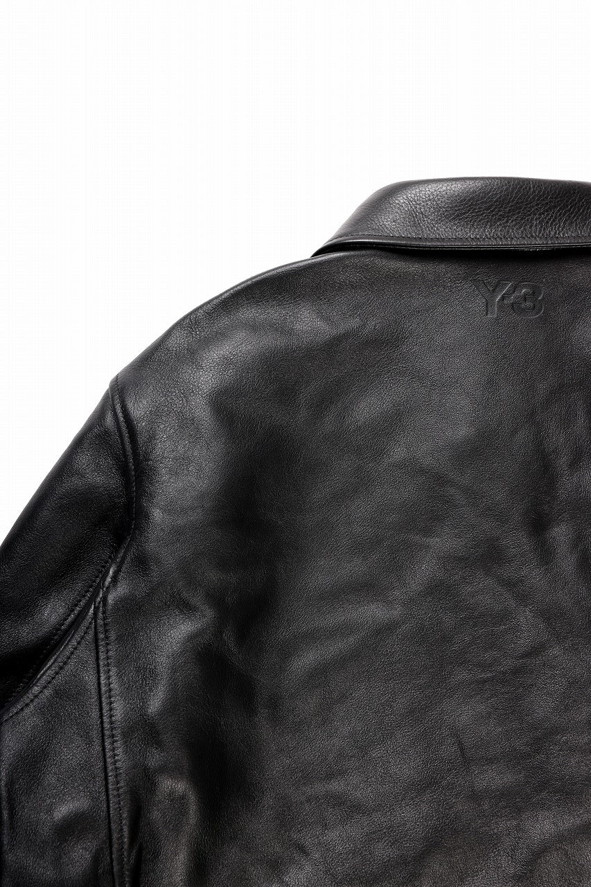 画像をギャラリービューアに読み込む, Y-3 Yohji Yamamoto LEATHER BOMBER JACKET (BLACK)