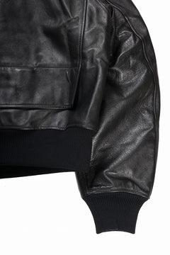 画像をギャラリービューアに読み込む, Y-3 Yohji Yamamoto LEATHER BOMBER JACKET (BLACK)