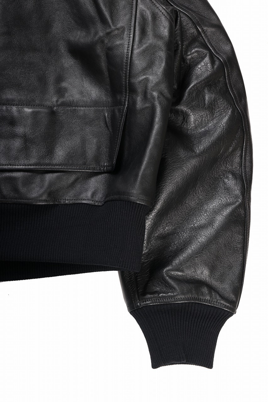 画像をギャラリービューアに読み込む, Y-3 Yohji Yamamoto LEATHER BOMBER JACKET (BLACK)