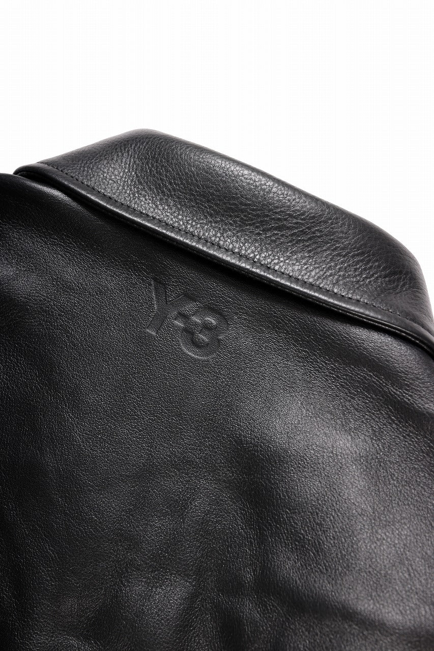 画像をギャラリービューアに読み込む, Y-3 Yohji Yamamoto LEATHER BOMBER JACKET (BLACK)