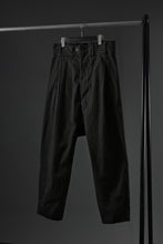 Load image into Gallery viewer, BORIS BIDJAN SABERI DROP CLOTCH WIDE TAPERED PANTS / OBJECT DYED &amp; USED EFFECT &quot;P2.1-F1603D&quot; (USED BLACK)
