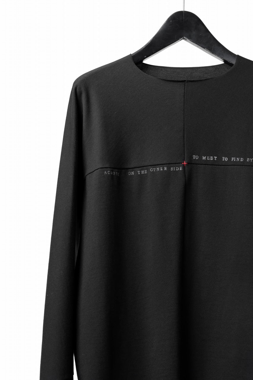 m.a+ written one piece long sleeve t-shirt / T211D/W/JM11 (BLACK)