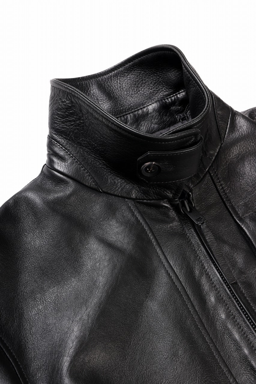 画像をギャラリービューアに読み込む, Y-3 Yohji Yamamoto LEATHER BOMBER JACKET (BLACK)