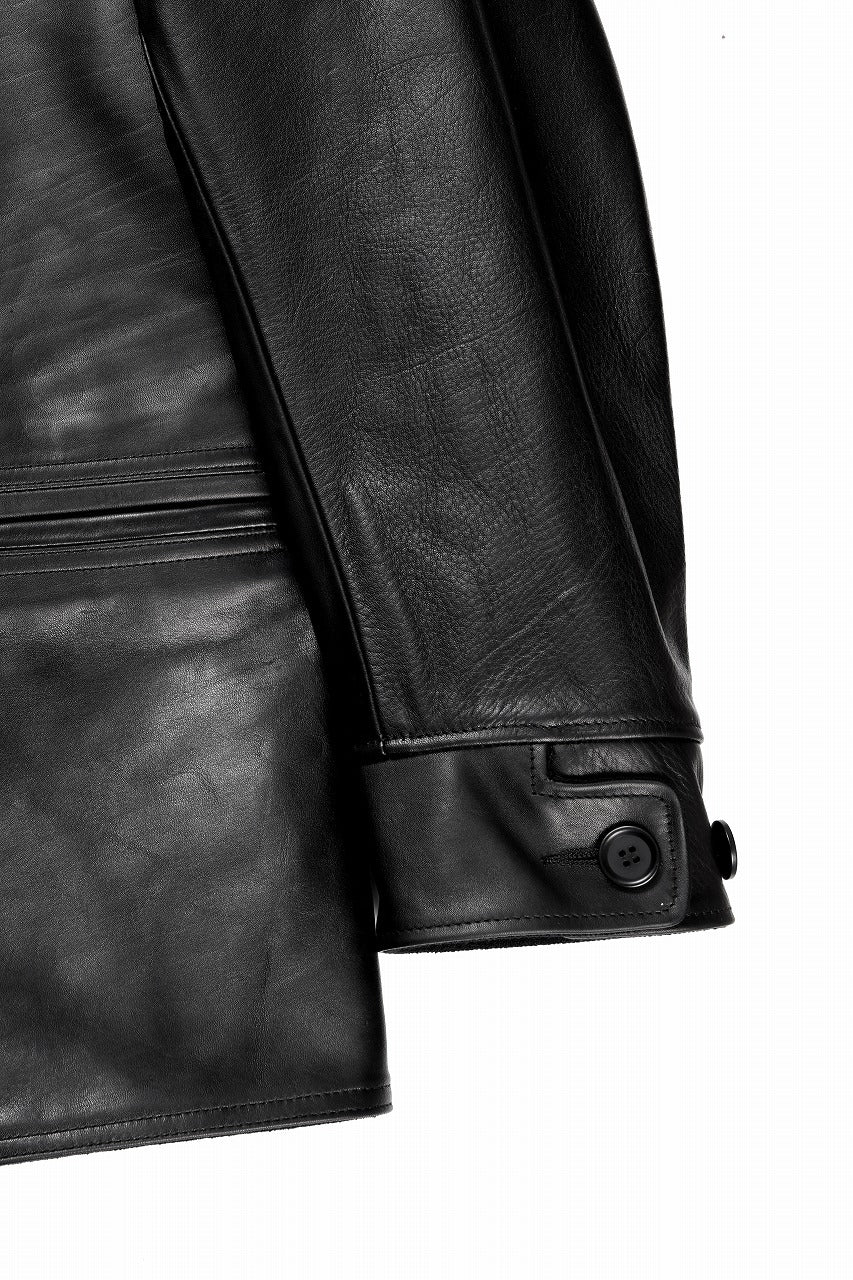 画像をギャラリービューアに読み込む, Y&#39;s for men x MASSES LEATHER CAR COAT / MA HORSE LEATHER (BLACK)