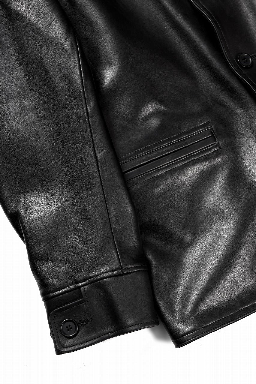 画像をギャラリービューアに読み込む, Y&#39;s for men x MASSES LEATHER CAR COAT / MA HORSE LEATHER (BLACK)