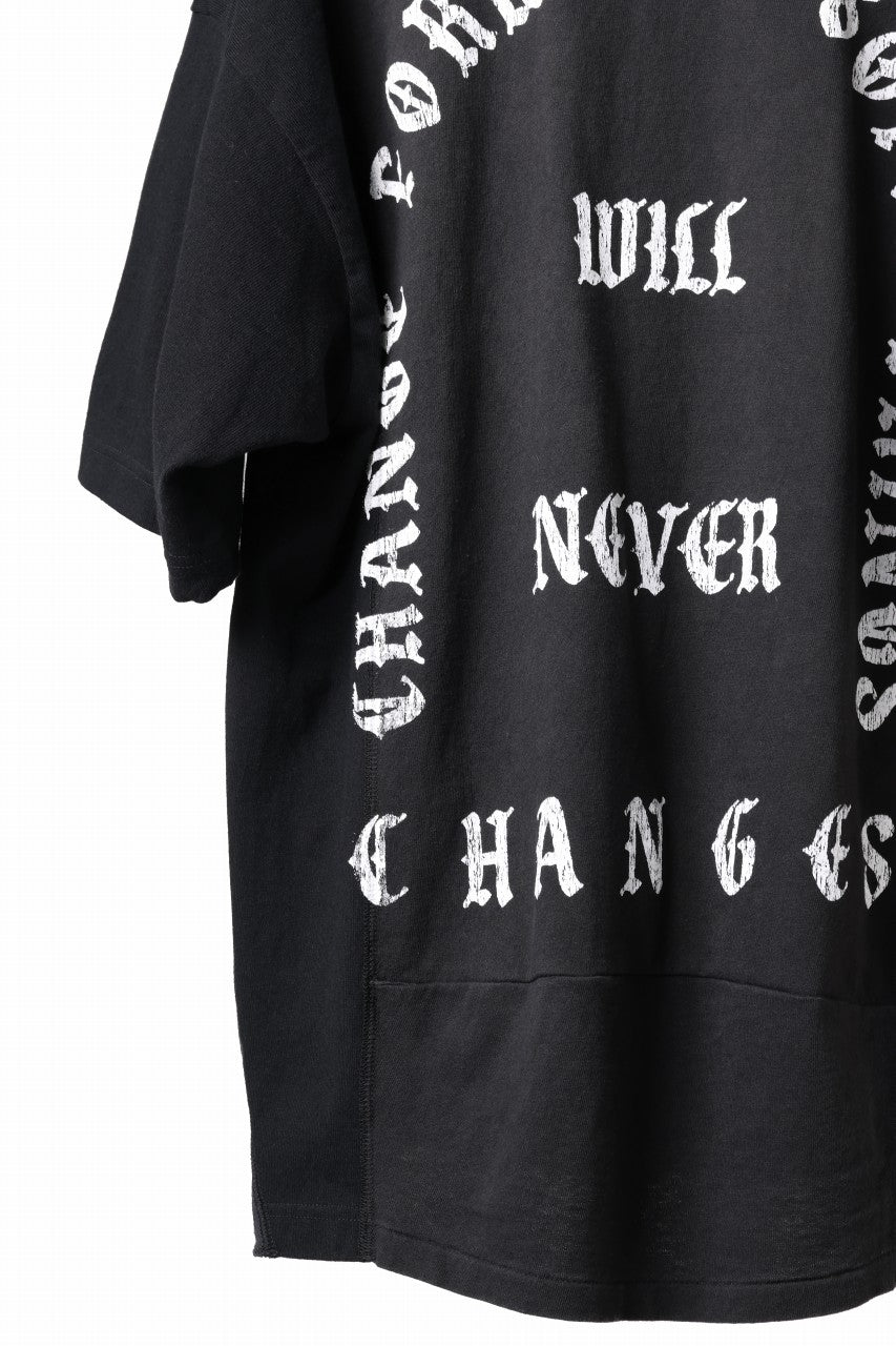 CHANGES x LOOM exclusive VINTAGE REMAKE SHORT SLEEVE TEE (BLACK #D)