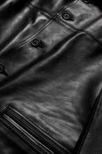 画像をギャラリービューアに読み込む, Y&#39;s for men x MASSES LEATHER CAR COAT / MA HORSE LEATHER (BLACK)