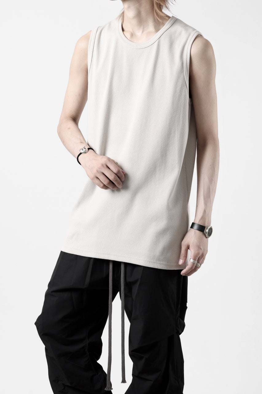 画像をギャラリービューアに読み込む, N/07 NO SLEEVE TOP / SUPER STRETCH BARE TELECO (LIGHT BEIGE)