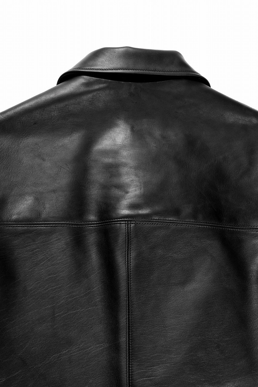 画像をギャラリービューアに読み込む, Y&#39;s for men x MASSES LEATHER CAR COAT / MA HORSE LEATHER (BLACK)