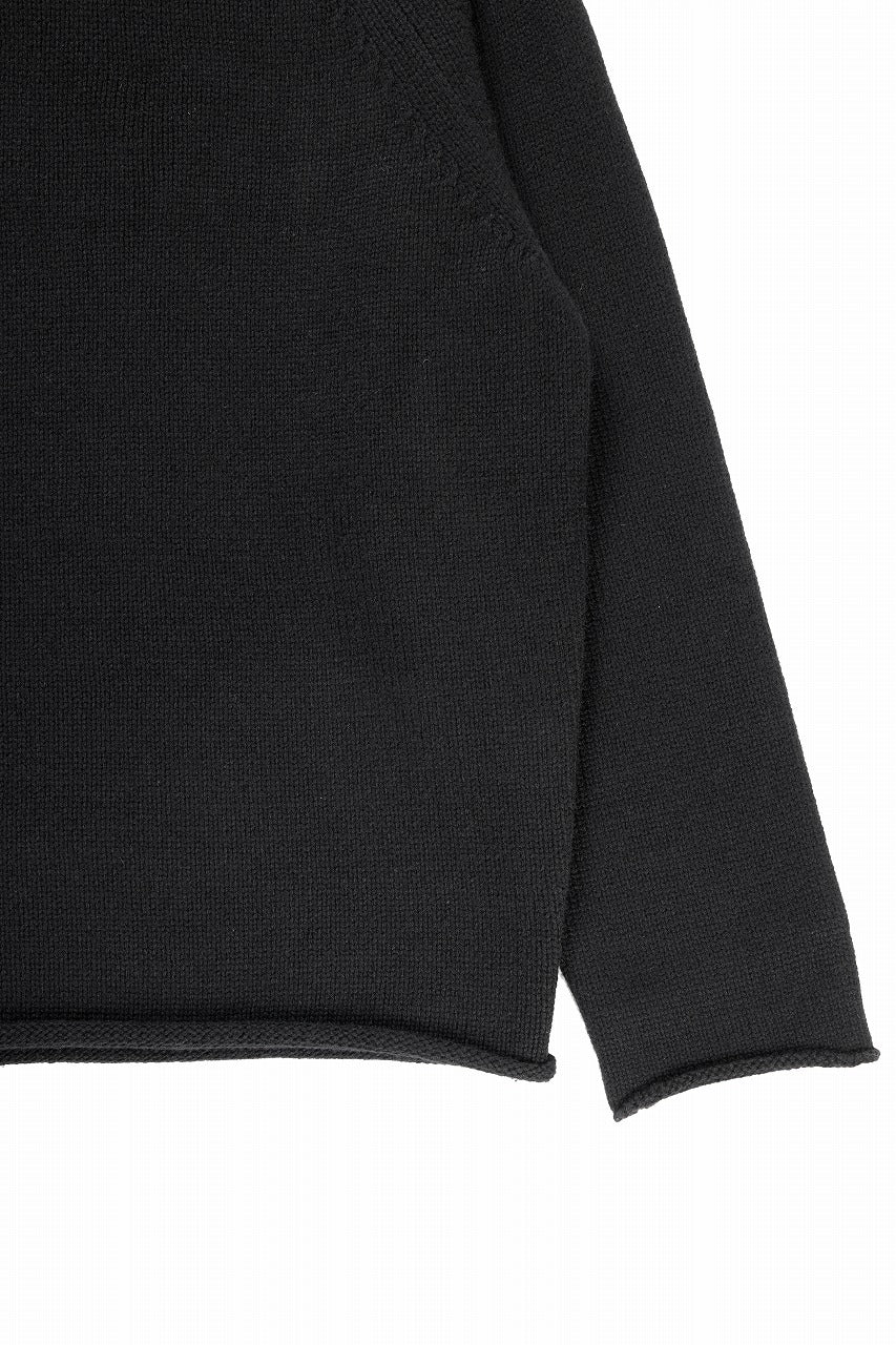 画像をギャラリービューアに読み込む, Y&#39;s for men x MASSES MOCK NECK PULL OVER / WOOL KNIT (BLACK)