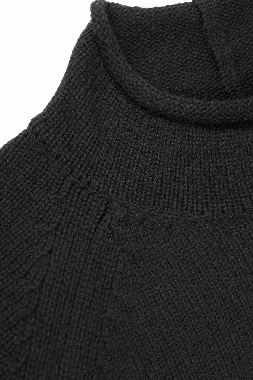 画像をギャラリービューアに読み込む, Y&#39;s for men x MASSES MOCK NECK PULL OVER / WOOL KNIT (BLACK)