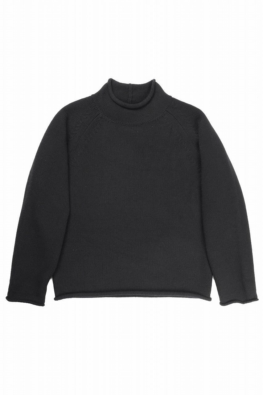 画像をギャラリービューアに読み込む, Y&#39;s for men x MASSES MOCK NECK PULL OVER / WOOL KNIT (BLACK)