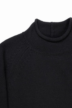 画像をギャラリービューアに読み込む, Y&#39;s for men x MASSES MOCK NECK PULL OVER / WOOL KNIT (BLACK)