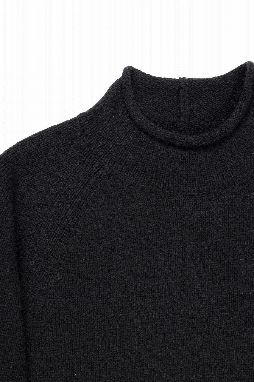 画像をギャラリービューアに読み込む, Y&#39;s for men x MASSES MOCK NECK PULL OVER / WOOL KNIT (BLACK)