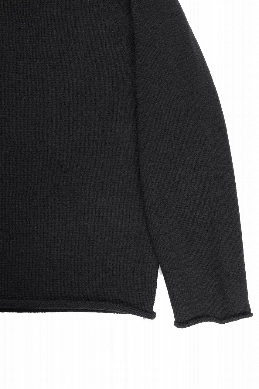 画像をギャラリービューアに読み込む, Y&#39;s for men x MASSES MOCK NECK PULL OVER / WOOL KNIT (BLACK)