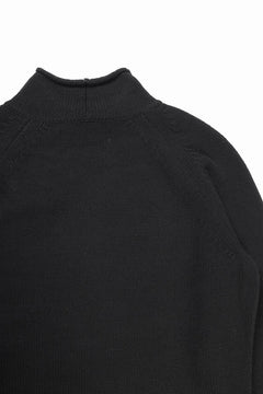 画像をギャラリービューアに読み込む, Y&#39;s for men x MASSES MOCK NECK PULL OVER / WOOL KNIT (BLACK)