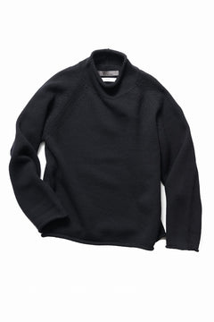 画像をギャラリービューアに読み込む, Y&#39;s for men x MASSES MOCK NECK PULL OVER / WOOL KNIT (BLACK)