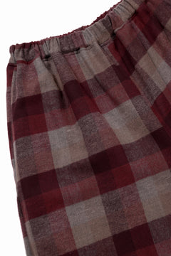 Load image into Gallery viewer, kujaku balloon easy waist pants / P-623 (red × brown)