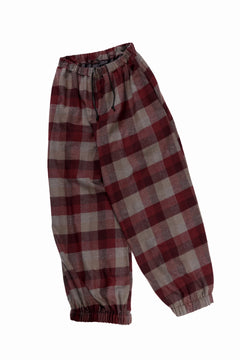 Load image into Gallery viewer, kujaku balloon easy waist pants / P-623 (red × brown)