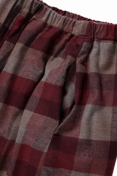 Load image into Gallery viewer, kujaku balloon easy waist pants / P-623 (red × brown)