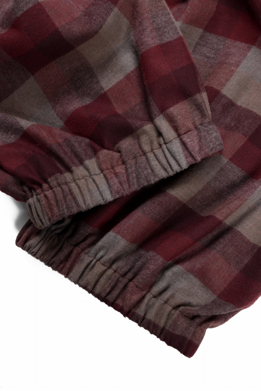 Load image into Gallery viewer, kujaku balloon easy waist pants / P-623 (red × brown)