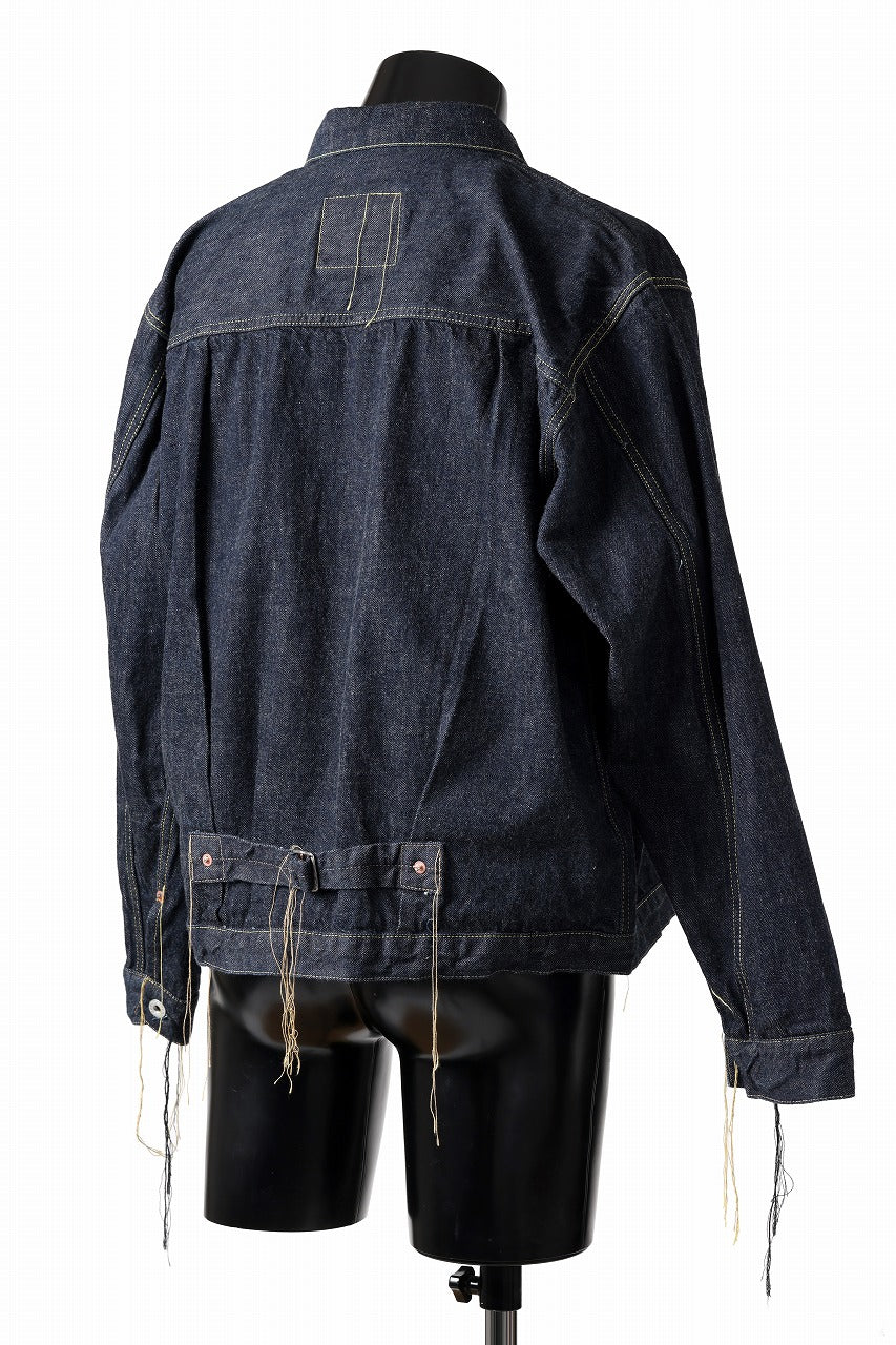 FULLCOUNT WWⅡ model Brown Cotton Denim Jacket / 13.7oz Zimbabwe Selvedge Denim (INDIGO BLUE / ONE WAHED)