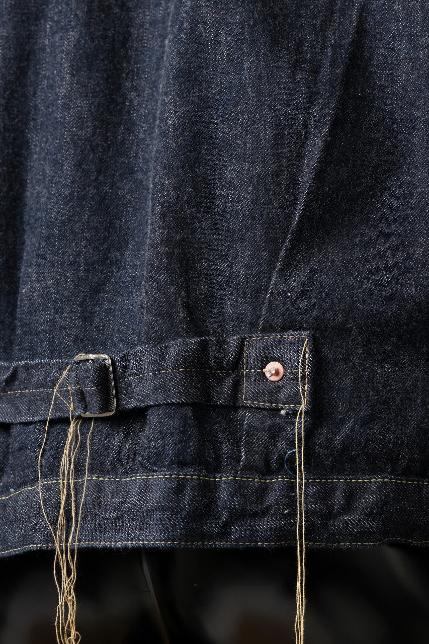 FULLCOUNT WWⅡ model Brown Cotton Denim Jacket / 13.7oz Zimbabwe Selvedge Denim (INDIGO BLUE / ONE WAHED)