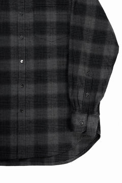 Load image into Gallery viewer, kujaku brushed check dress shirt / S-860 (black)