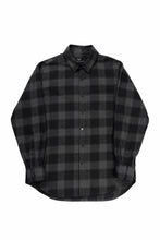 Load image into Gallery viewer, kujaku brushed check dress shirt / S-860 (black)