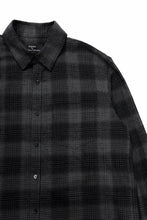 Load image into Gallery viewer, kujaku brushed check dress shirt / S-860 (black)